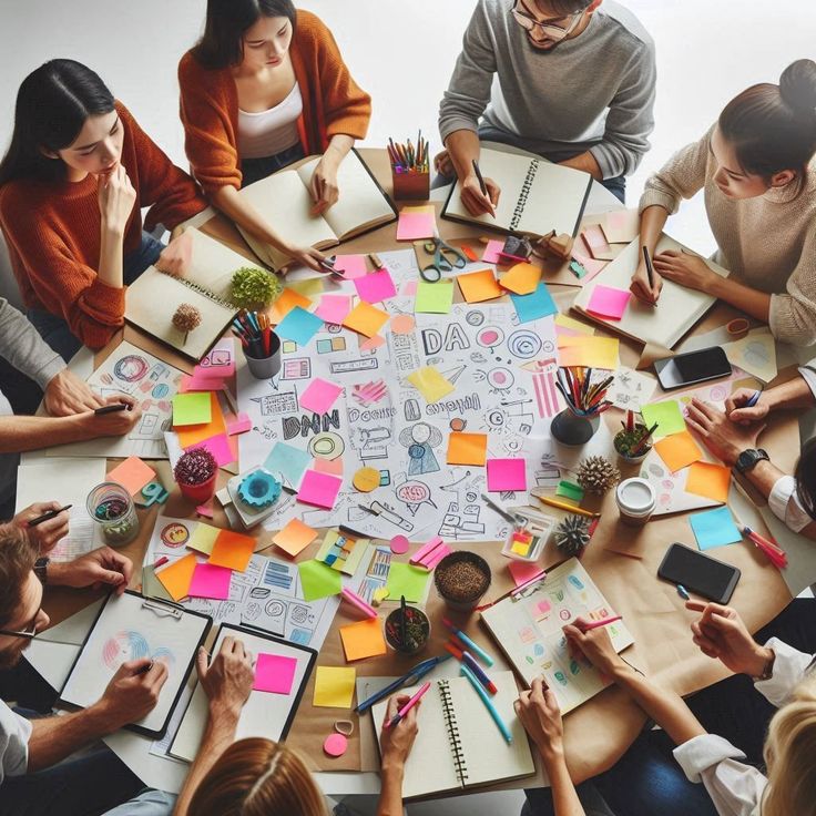 Visual representation of a team habit workshop session